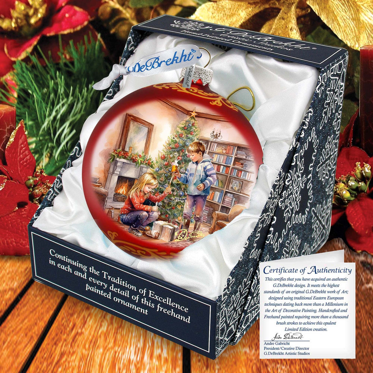 Adorno de cristal grande Cherished Moments de G. Debrekht - Decoración navideña - 73931