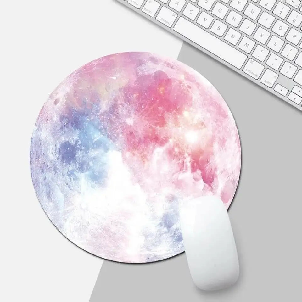 Space Round Mouse Pad PC Gaming Non Slip Mice Mat For Laptop Notebook Computer Gaming Mouse Pad - Lootquake