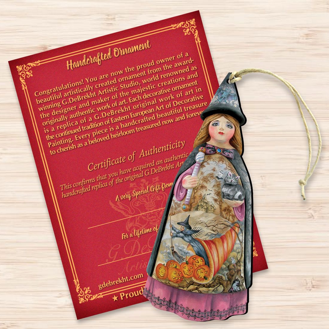 Adornos de madera de bruja de Halloween de G. DeBrekht - Decoración de Halloween para Acción de Gracias - 8114170