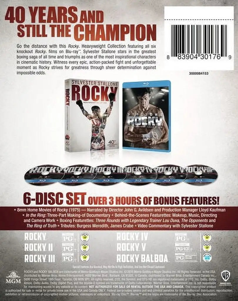 Rocky 6-Film Collection (40th Anniversary) (DVD) - Lootquake