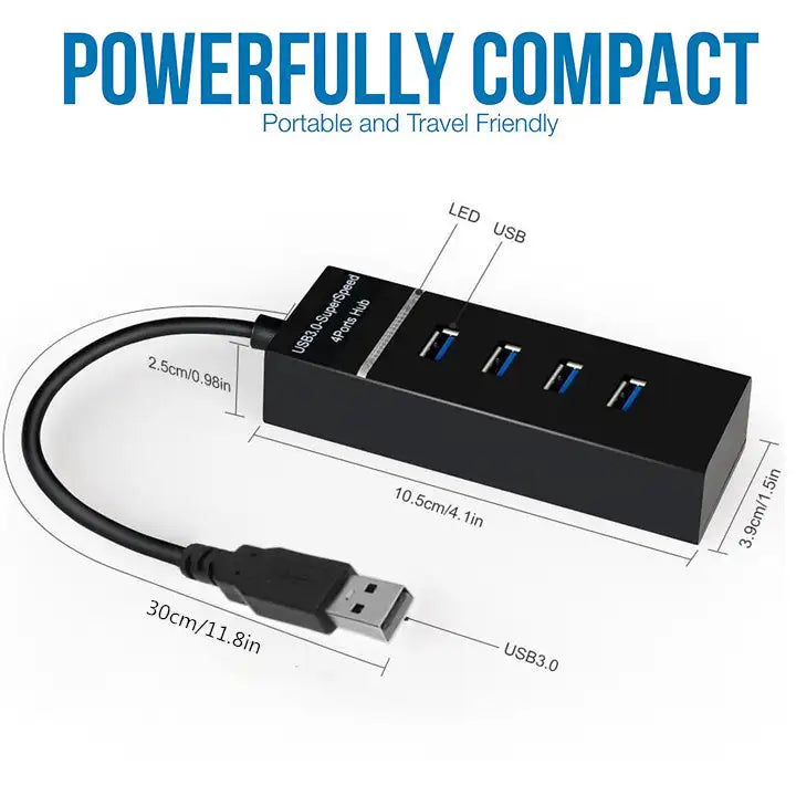 4 In 1 2.0 3.0 USB HUB Splitter High Speed Multi Splitter USB Adapter Expander Cable For Desktop PC Laptop Adapter USB HUB - Lootquake