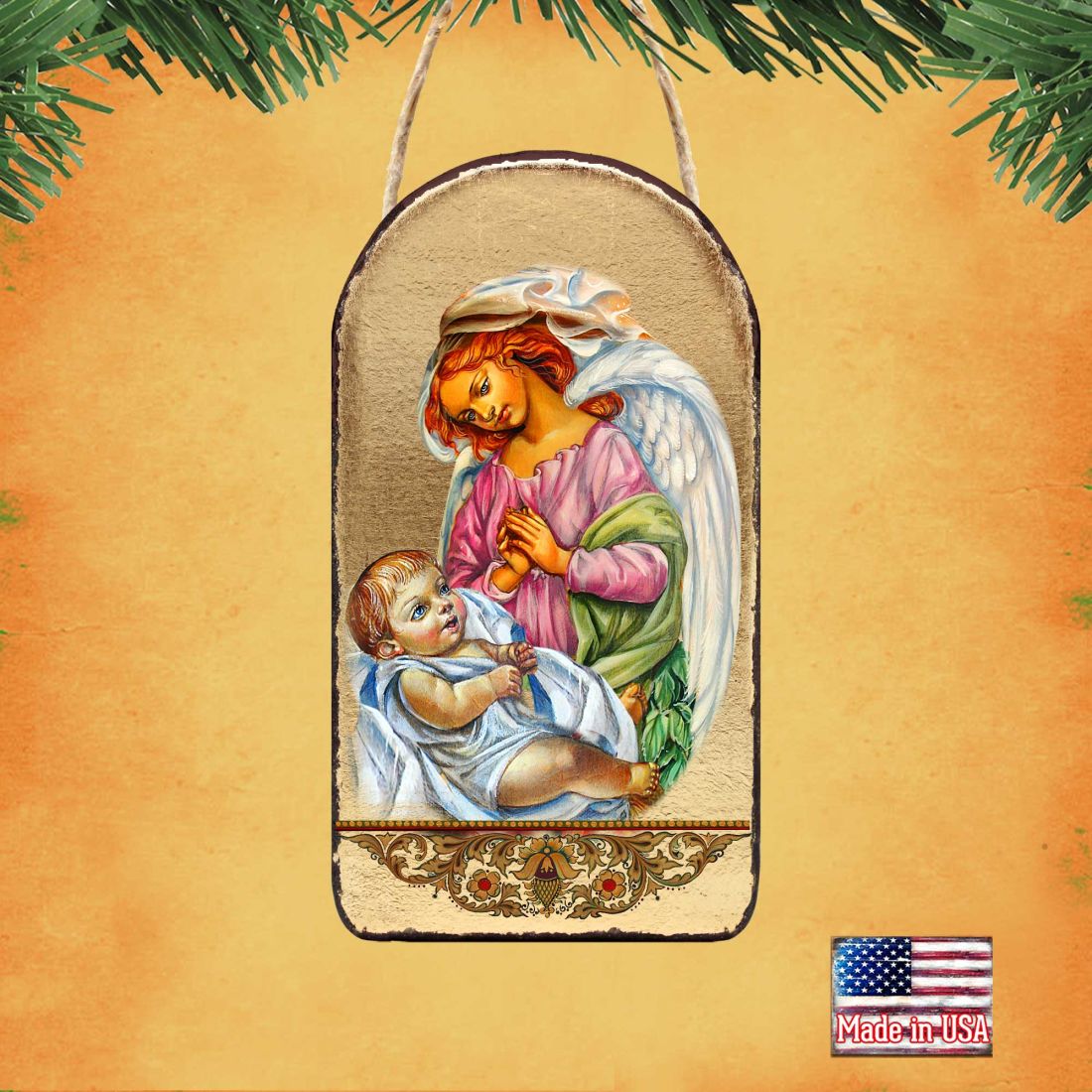 Blessing Angels Religious Christian Sacred Icon Ornament - Inspirational Icon Decor - 87028