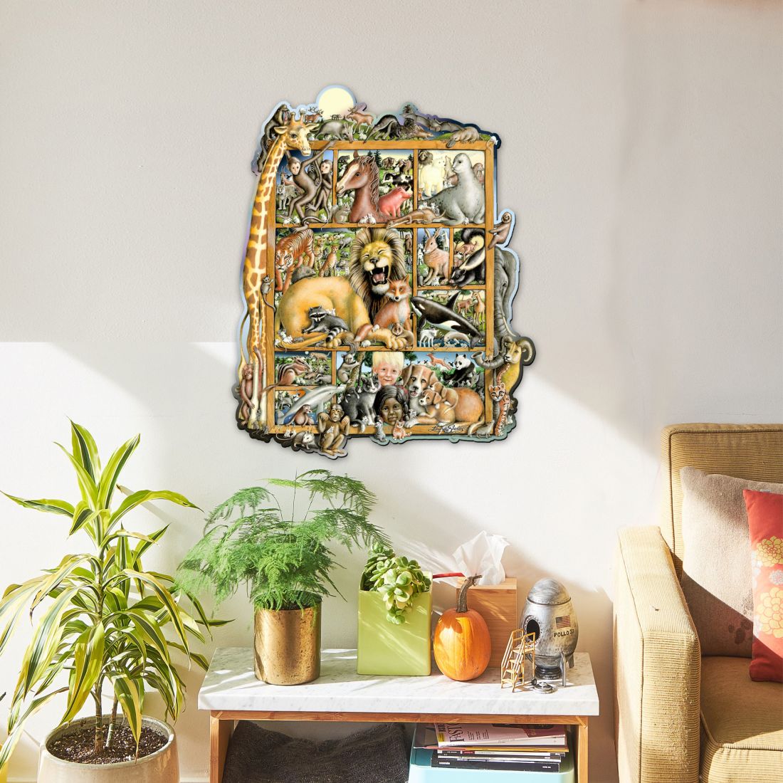 Arte mural con animales de Laura Seeley - Decoración infantil Love Family - 8513008-LS