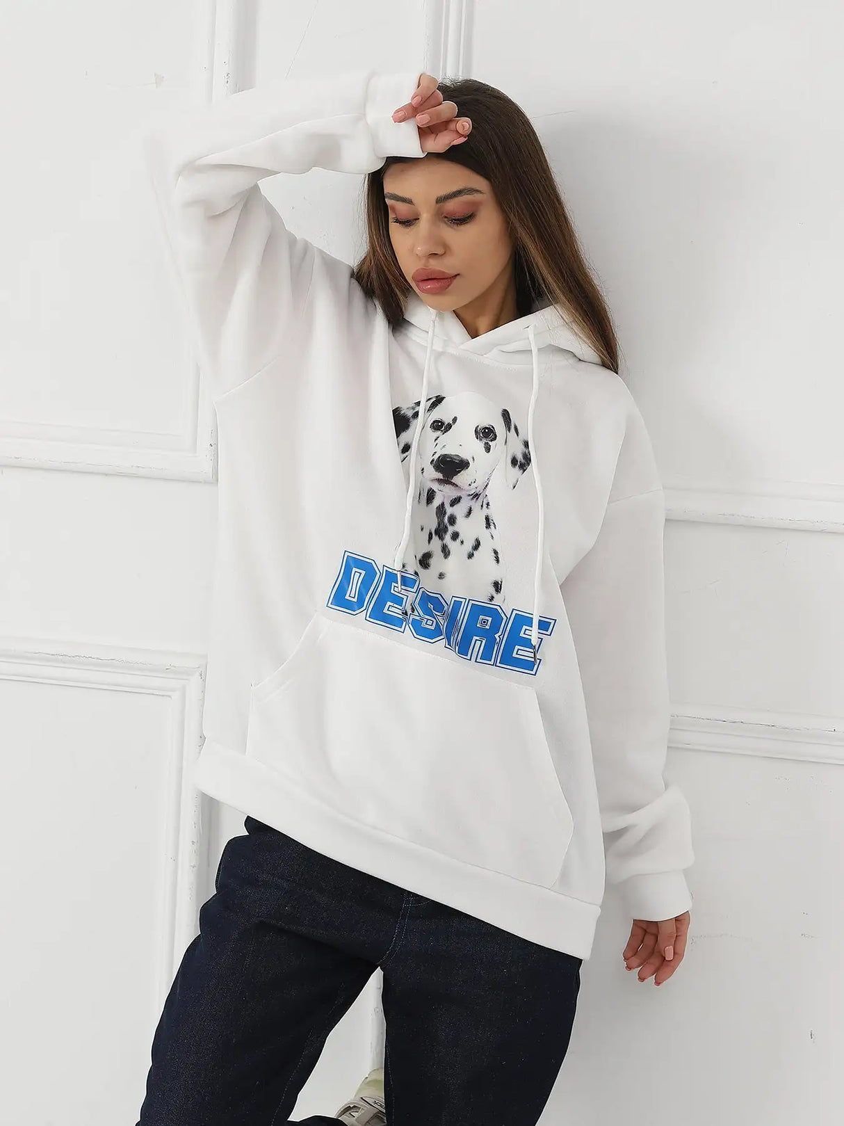 Women's Fashionable Casual Printed Long Sleeved Sweatshirt - Lootquake