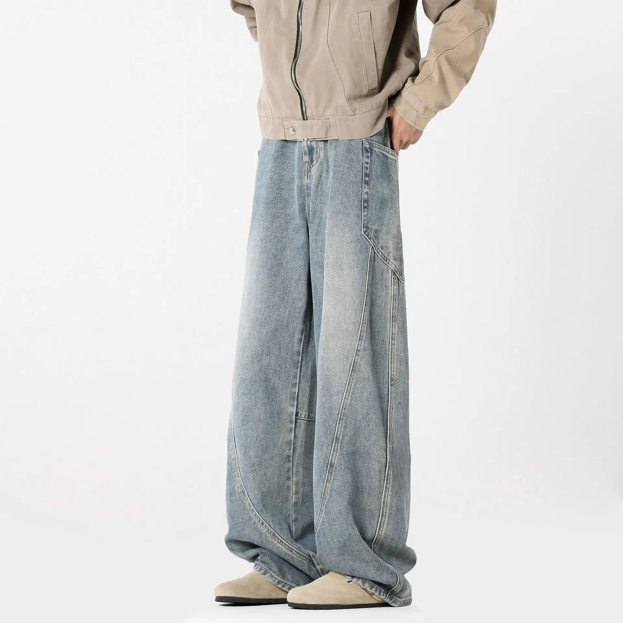 American Washed Machete Cargo Jeans - Lootquake