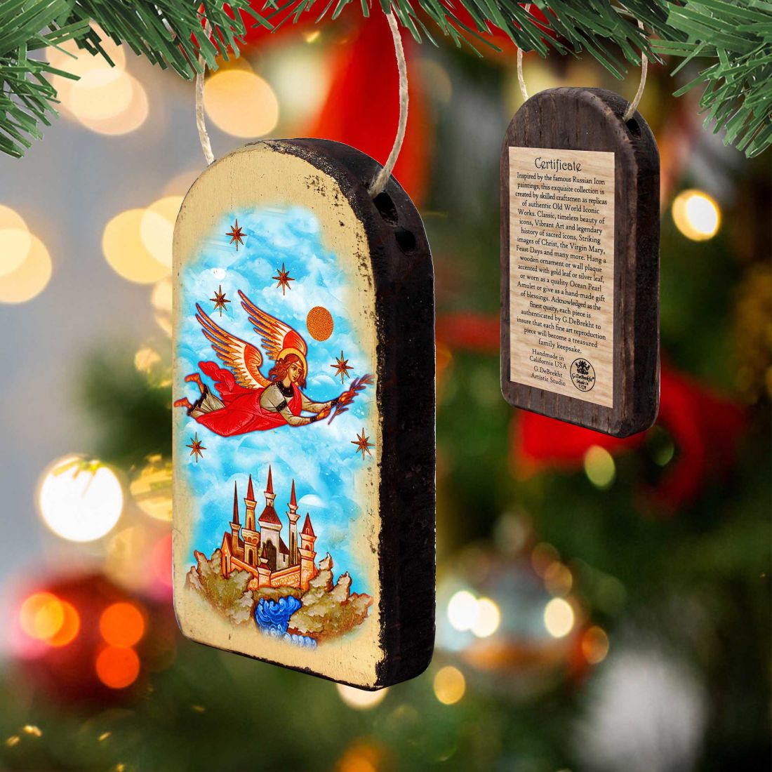 Ángel vigilante en vuelo, adorno religioso cristiano sagrado - Decoración inspiradora - 87034