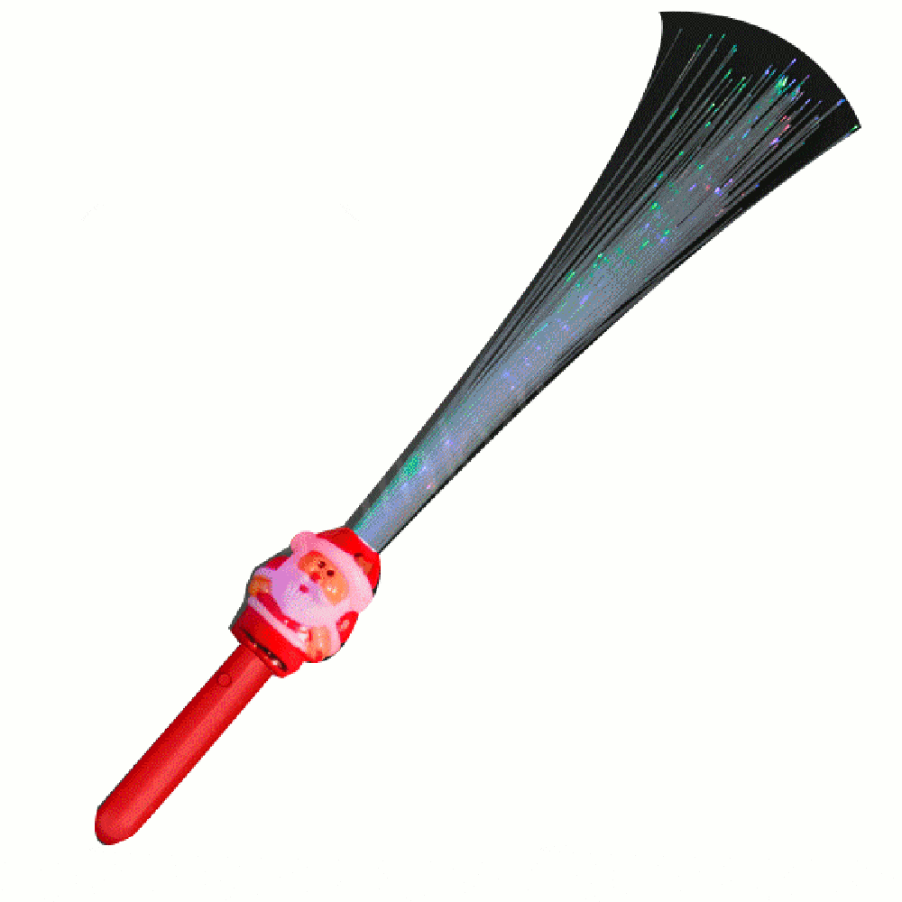 Fiber Optic Santa Claus Light Up Wand-0