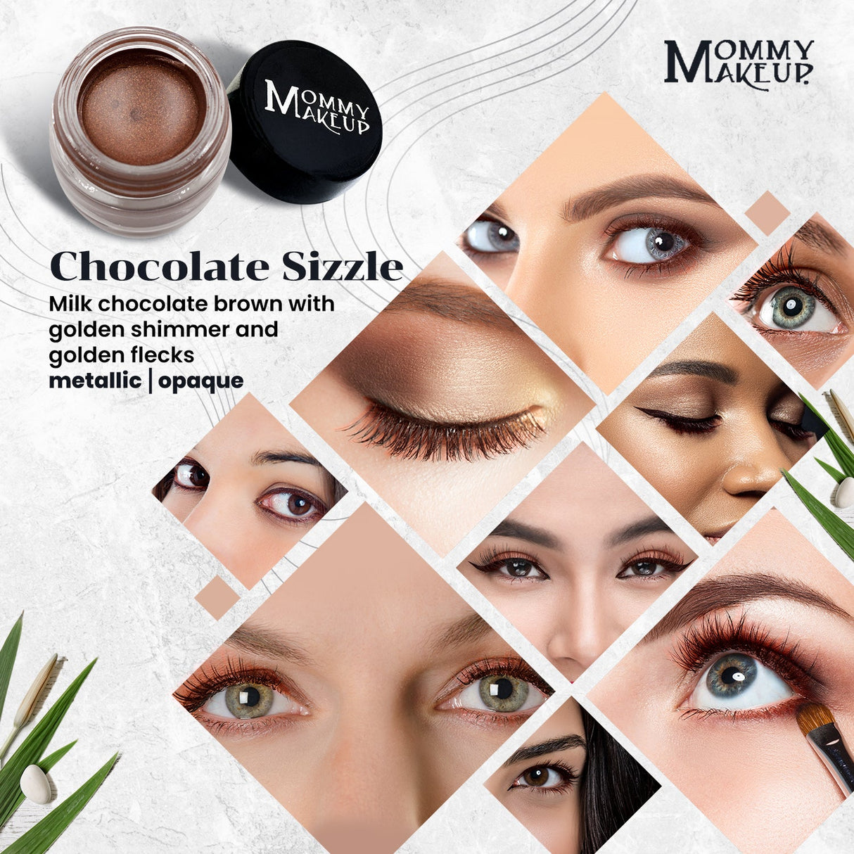 Delineador de ojos en gel resistente al agua Chocolate Sizzle Stay Put con micropigmentos