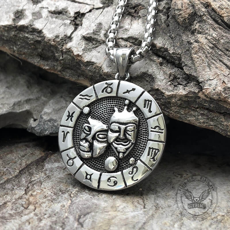 Colgante de acero inoxidable Géminis