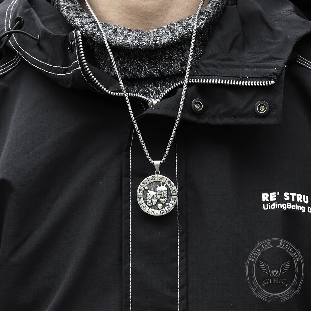 Colgante de acero inoxidable Géminis