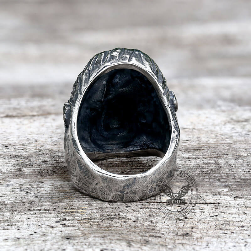 Anillo de acero inoxidable con forma de animal de Gorilla King