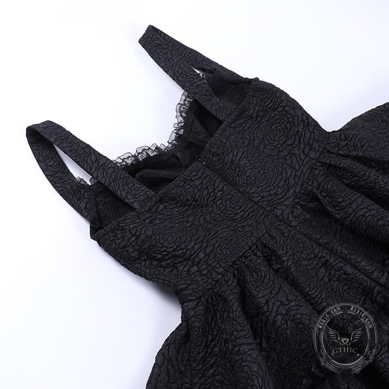 Vestido de fiesta gótico de poliéster de doble capa
