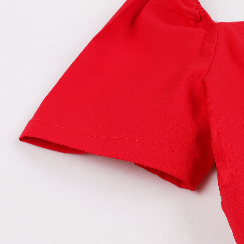 Vestido gótico de patchwork con cordones en color liso