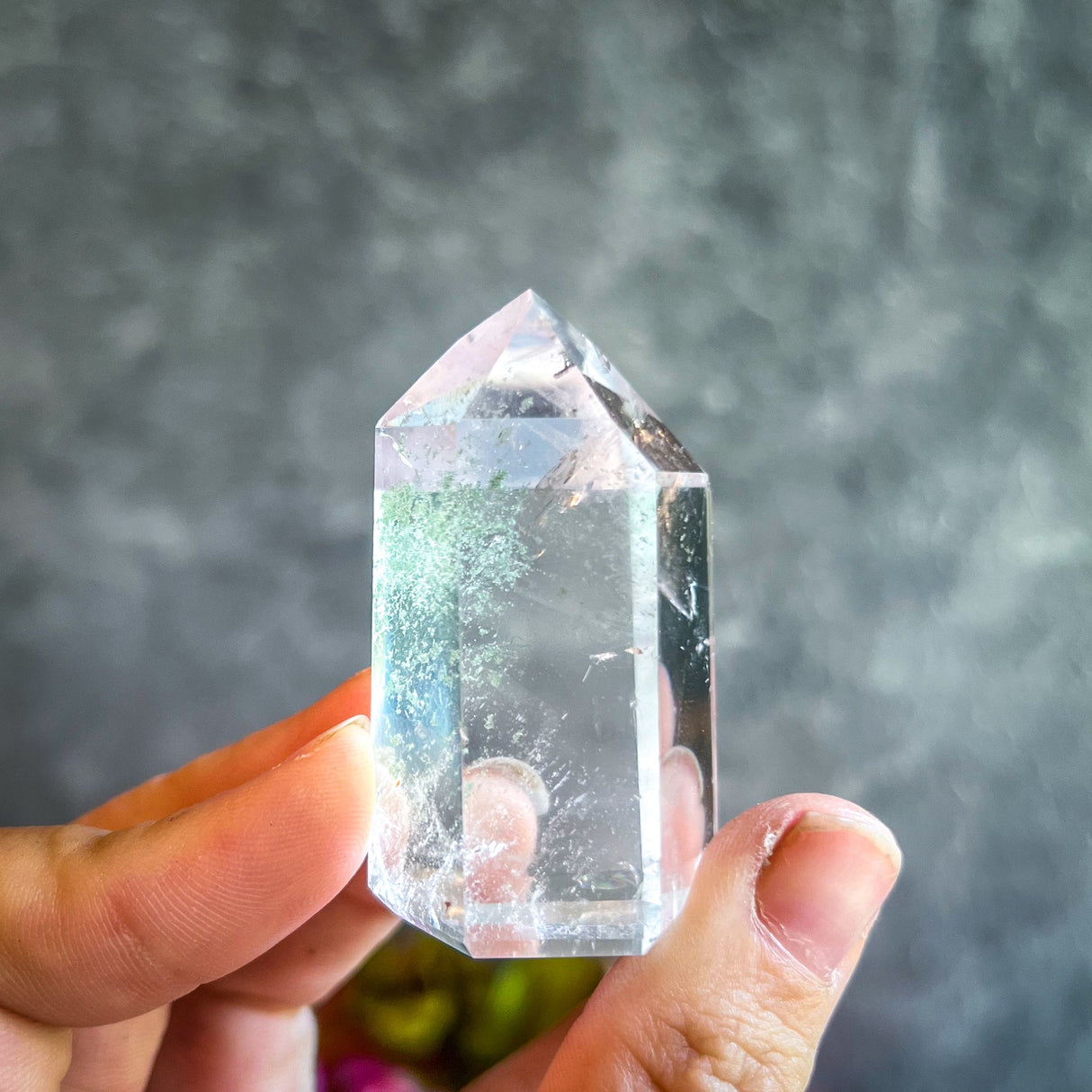 Chlorite Included Clear Quartz Towers