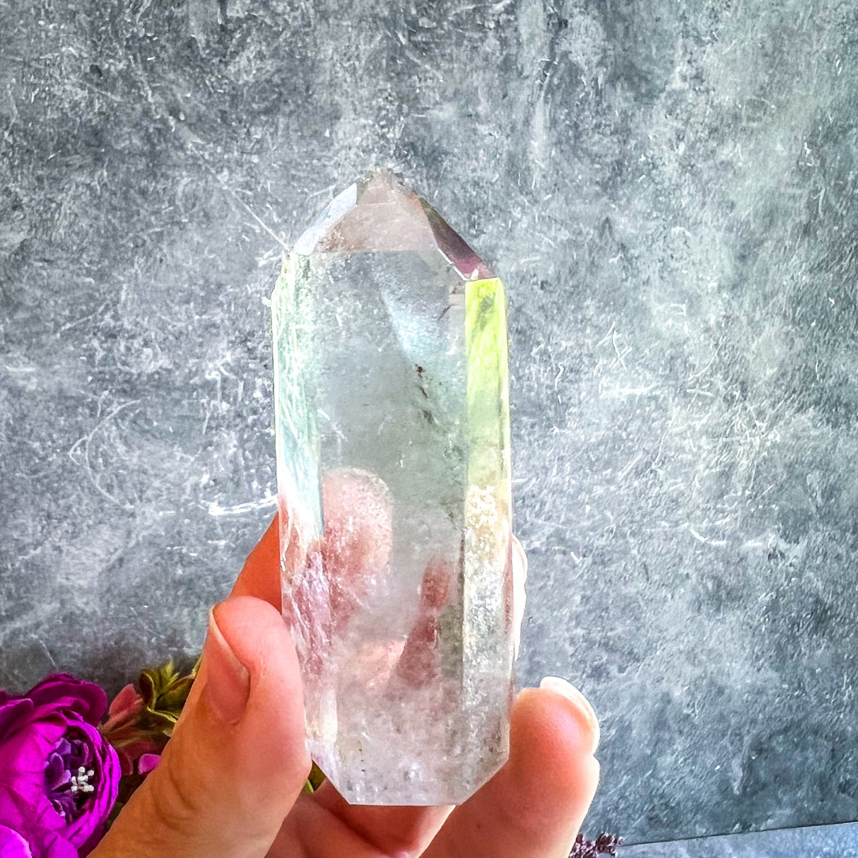 Chlorite Included Clear Quartz Towers