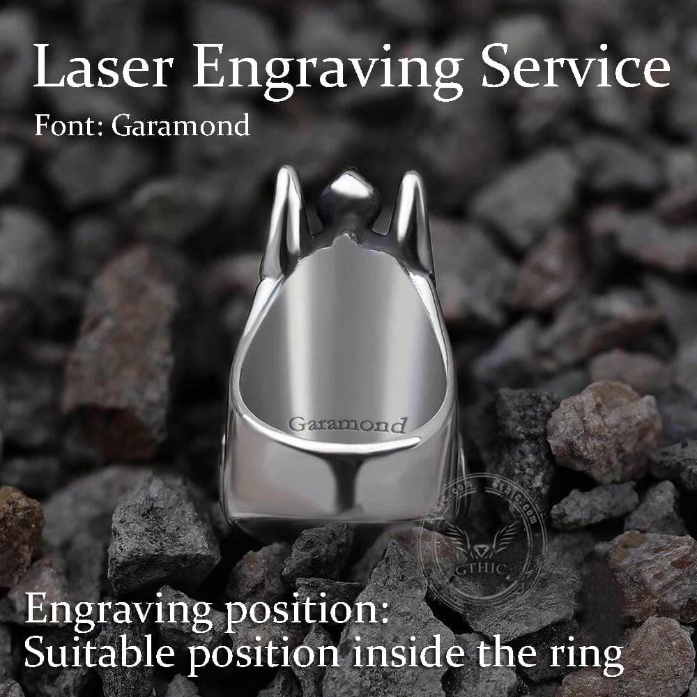 Anillo de acero inoxidable de Anubis con la mitología egipcia