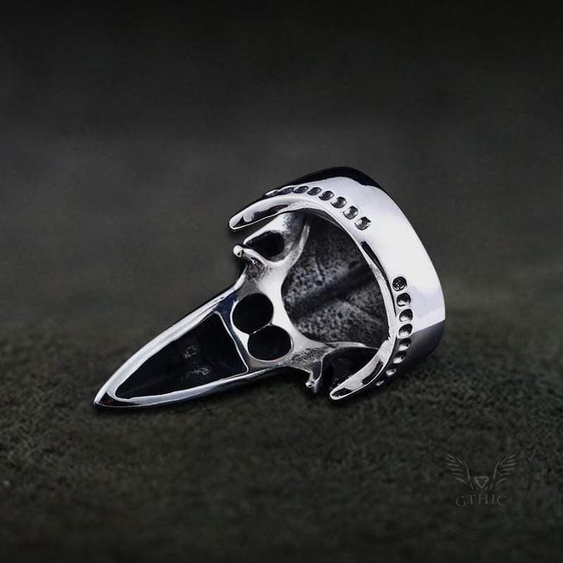 Crow Head Stainless Steel Beast Ring