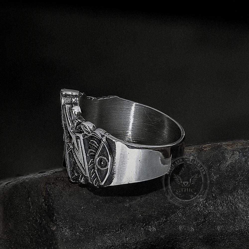 Classic Masonic Symbol Stainless Steel Freemason Ring