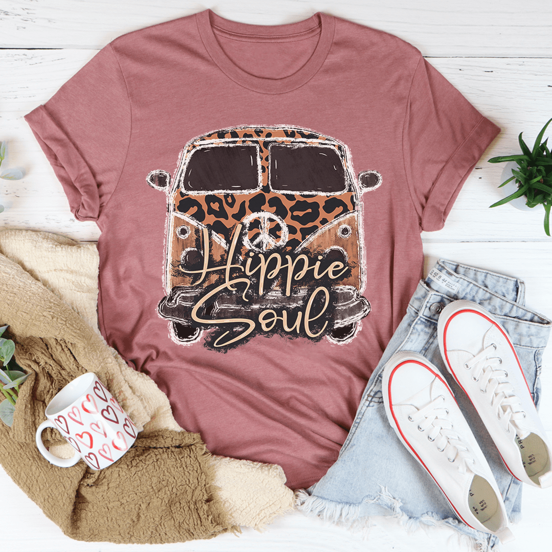 Camiseta de leopardo con alma hippie