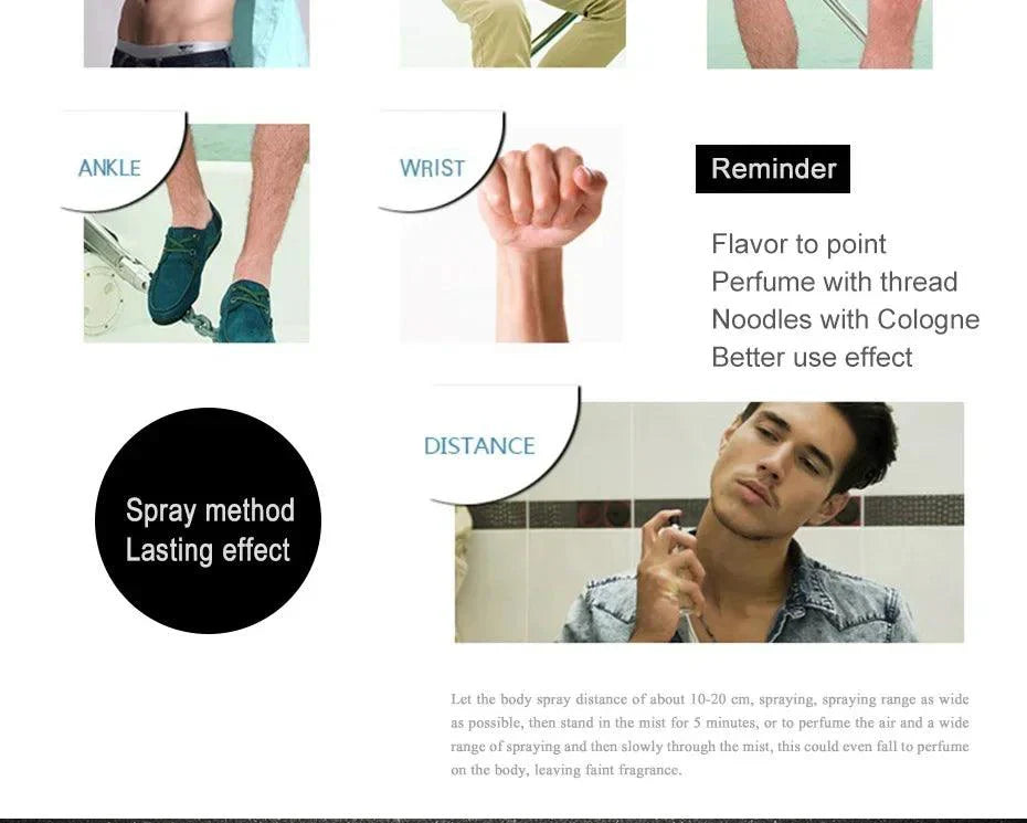 Confident Gentleman Cologne - Fresh Temptation Atomizer for Men - Elevate Your Presence with Every Spray