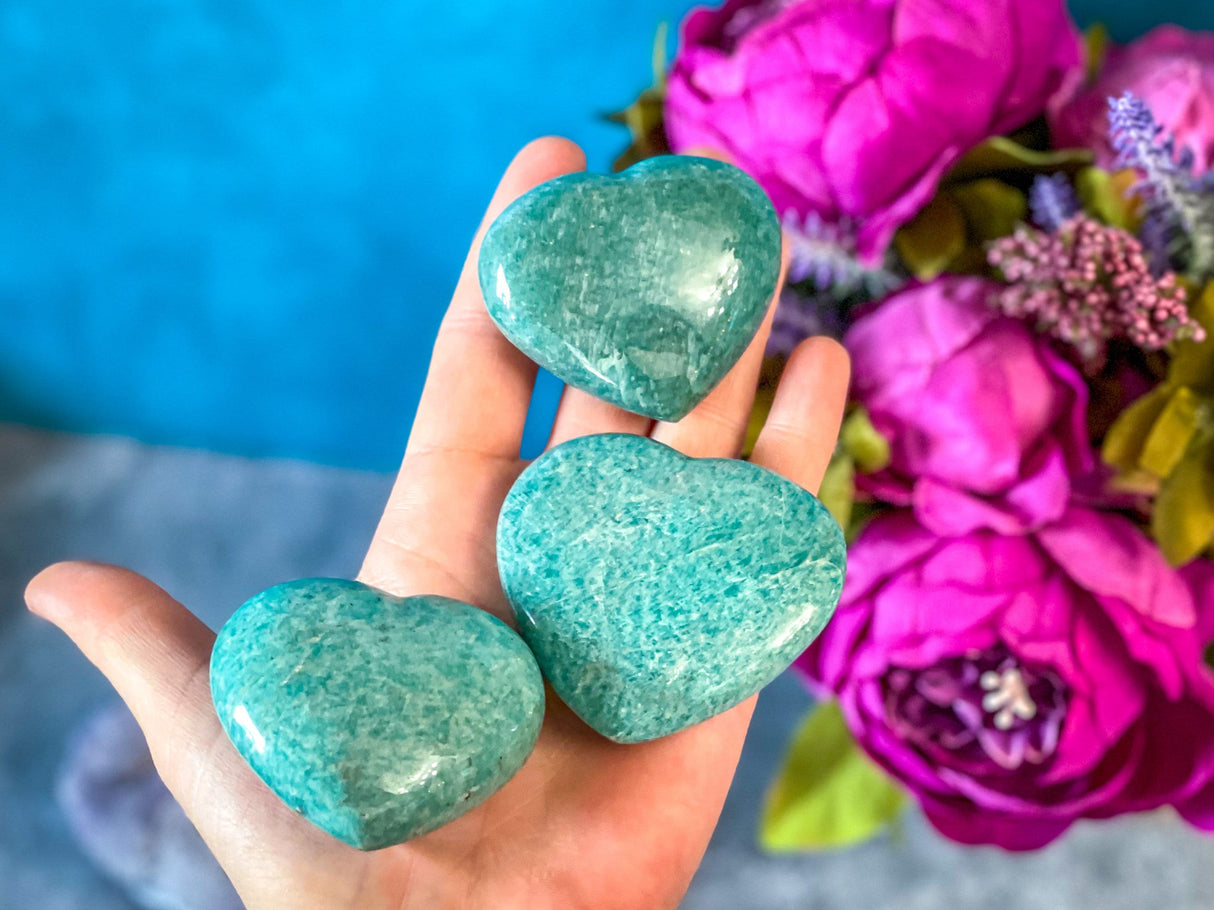 Amazonite Crystal Hearts, Amazonstone Heart
