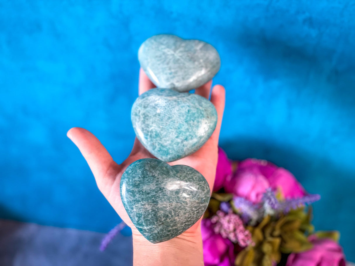 Amazonite Crystal Hearts, Amazonstone Heart