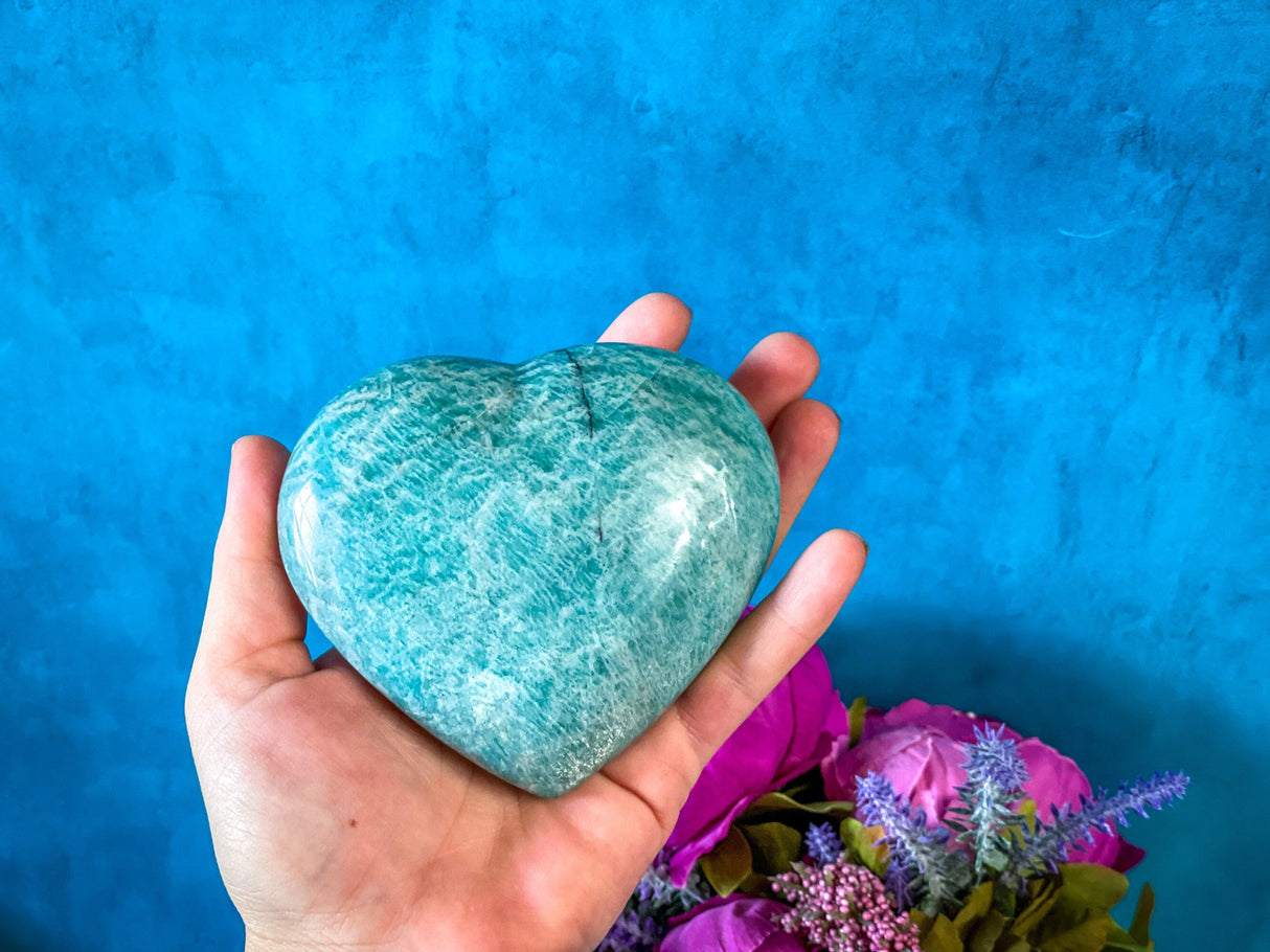 Amazonite Crystal Hearts, Amazonstone Heart