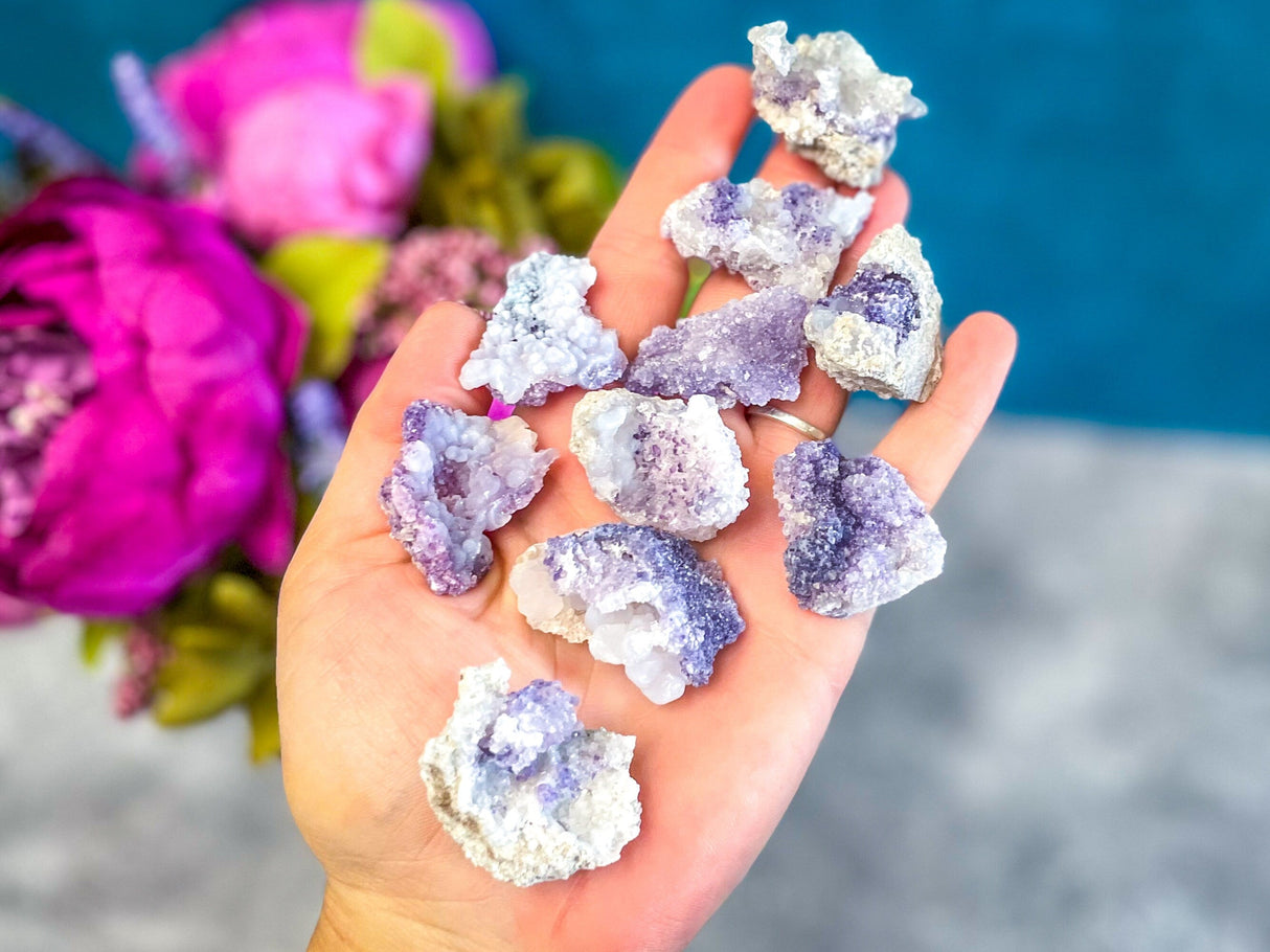 Small Chalcedony & Fluorite Geode, Fluorescent Minerals