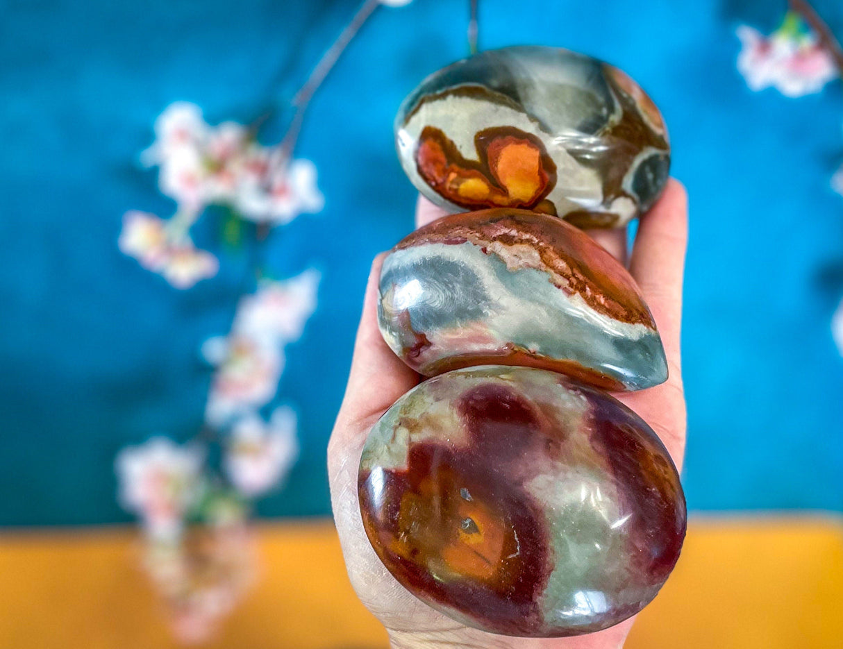 Polychrome Jasper Palmstones