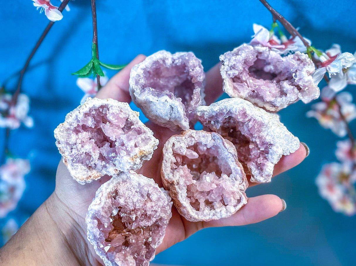Pink Amethyst crystal Cluster