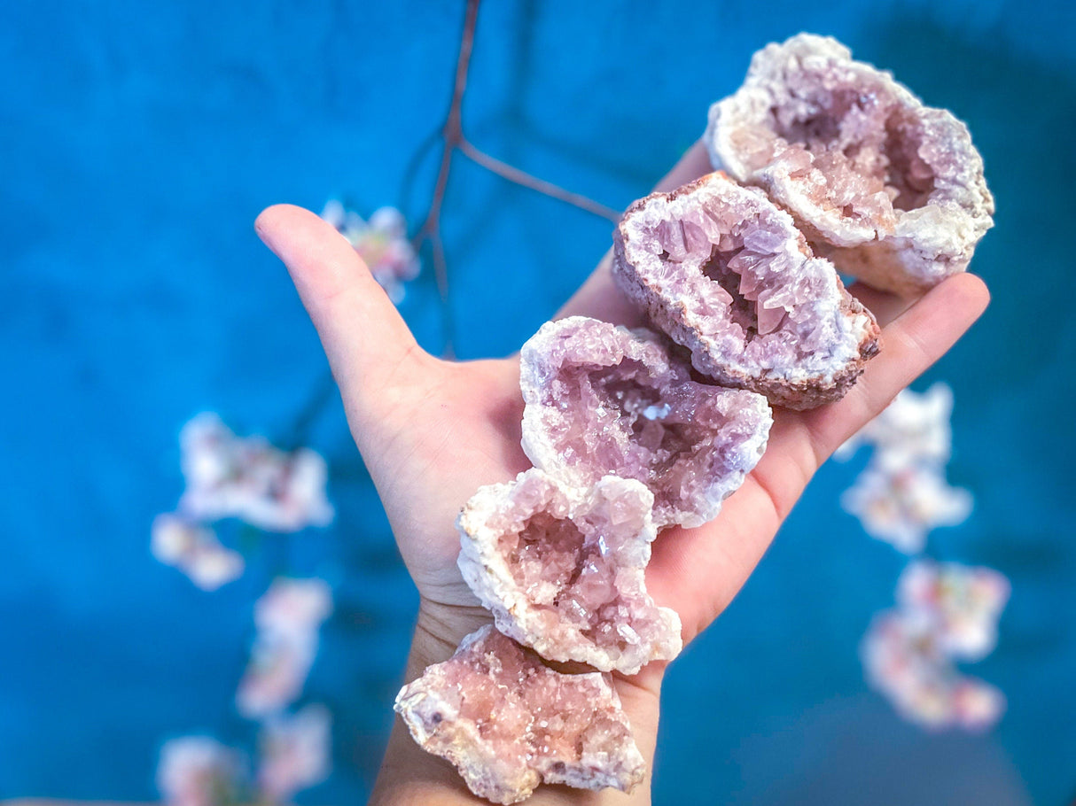 Pink Amethyst crystal Cluster