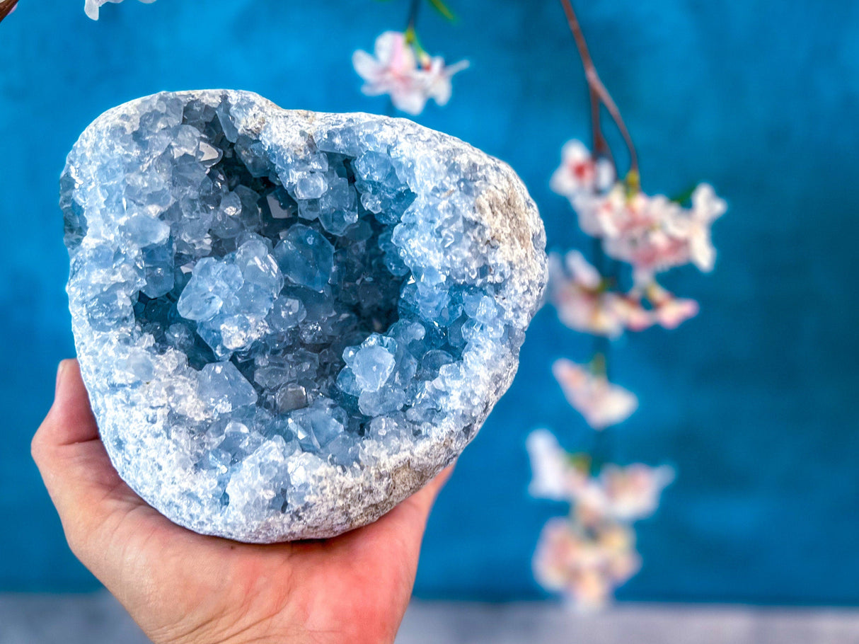 Ethically Sourced Raw CELESTITE Geodes 3 - 5 1/2 lbs!