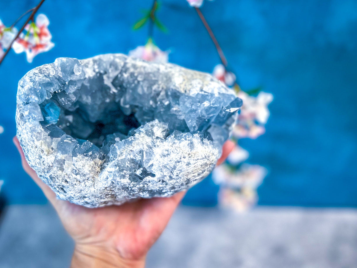 Ethically Sourced Raw CELESTITE Geodes 3 - 5 1/2 lbs!