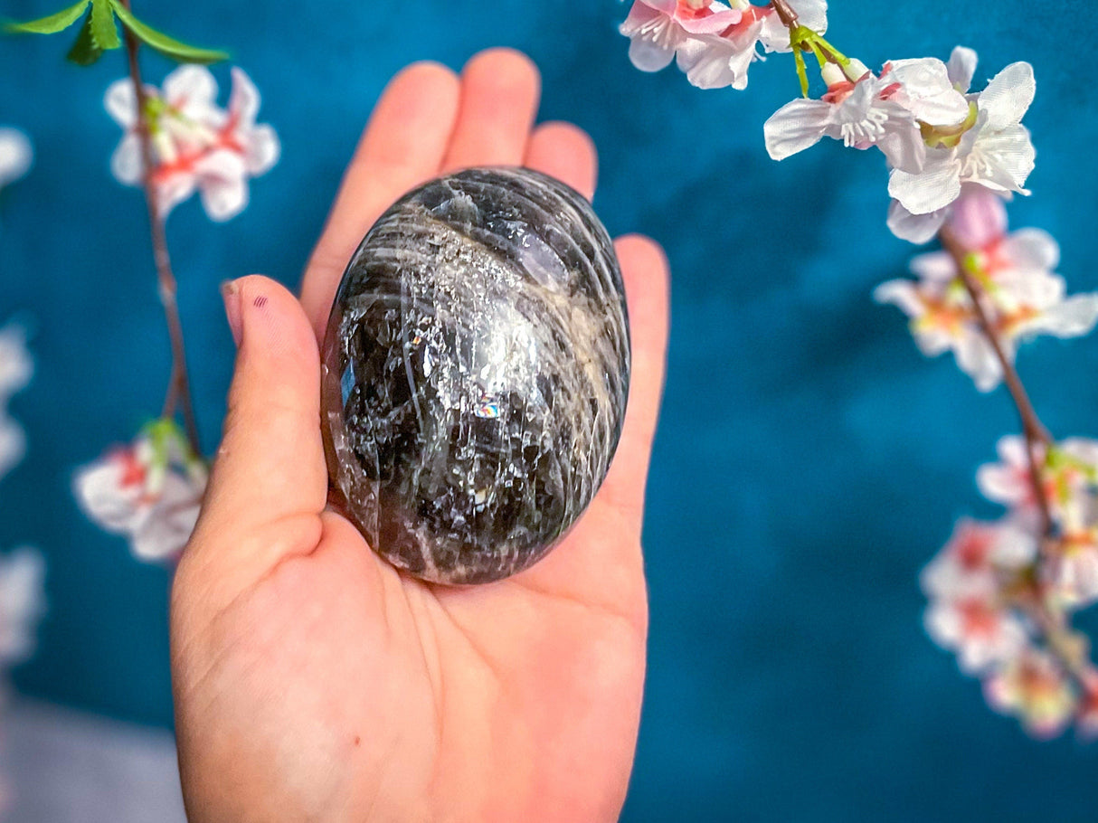 Black Moonstone Palmstones
