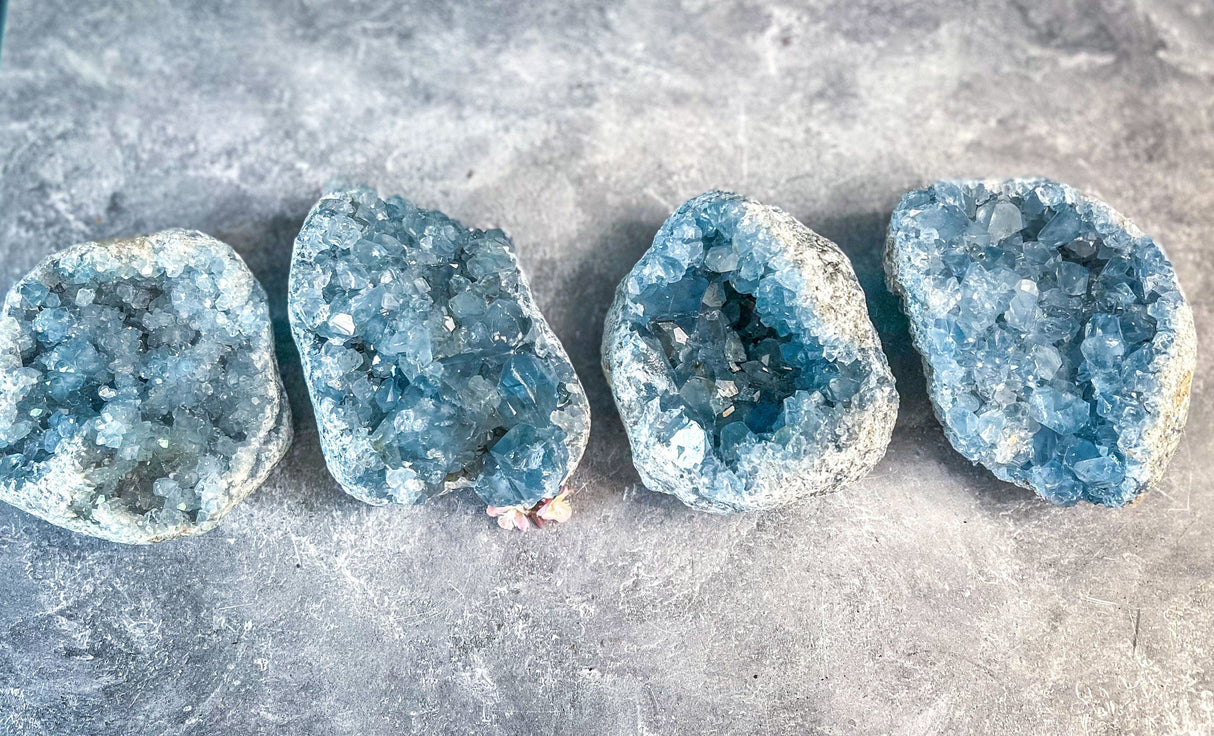 Ethically Sourced Raw CELESTITE Geodes 3 - 5 1/2 lbs!