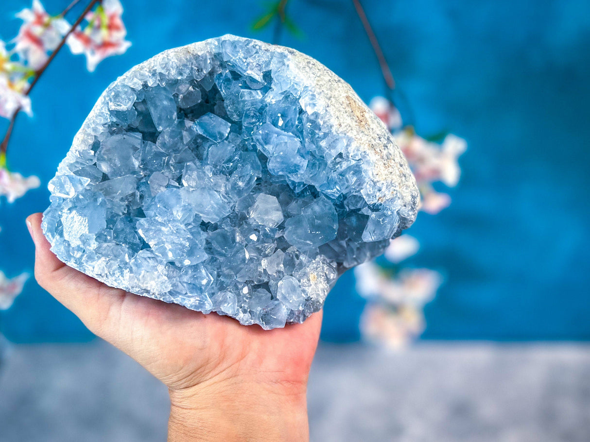 Ethically Sourced Raw CELESTITE Geodes 3 - 5 1/2 lbs!