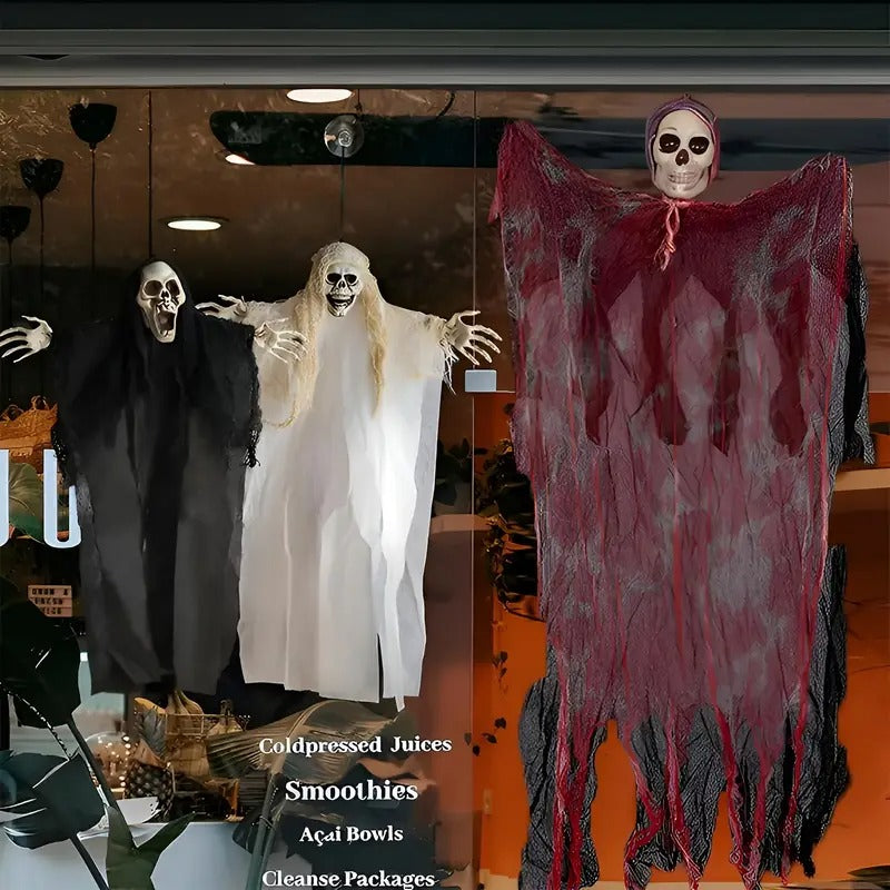 Halloween Hanging Skull Decoration Props (3pcs)