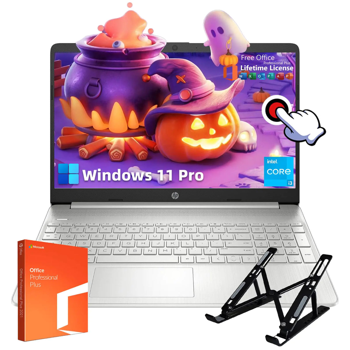 HP Laptop for Business and Student - 15.6" Touch Display Intel 6-Core i3-1215U 16GB RAM 512GB SSD Intel UHD GPU HD Webcam WiFi Long Battery Life HDMI Win 11 Pro - Lootquake