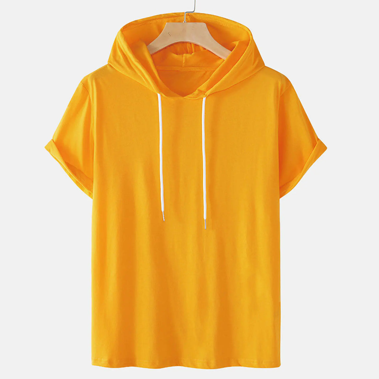 Plus Size Men's Hooded T-Shirts with Drawstring (Summer) - Lootquake
