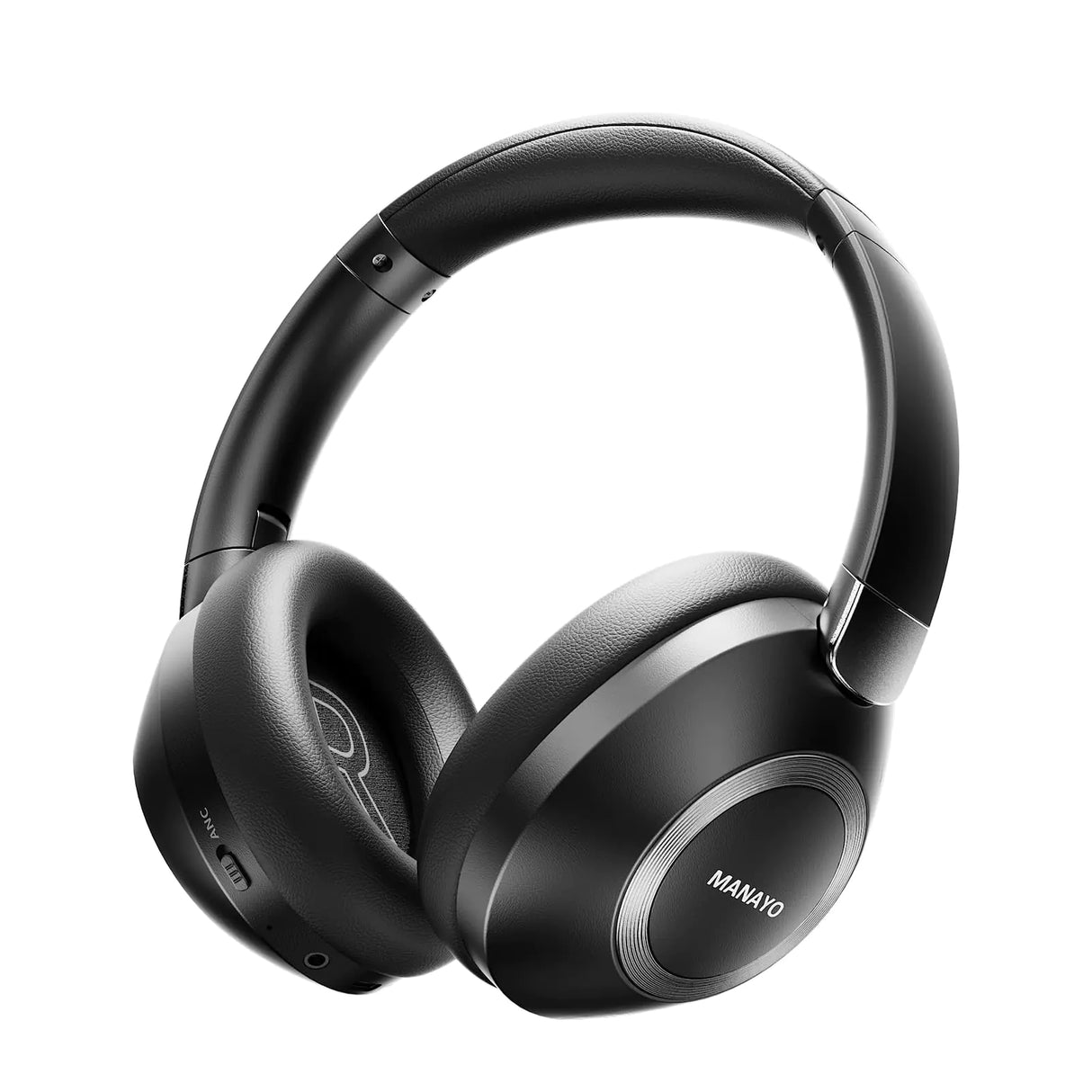 Active Noise Cancelling Headphones Over Ear Headphones Wireless Bluetooth with Mic 80H Playtime Bluetooth Headphones Deep Bass Lightweight Comfortable Wireless Headphones for Travel Home Office - Lootquake