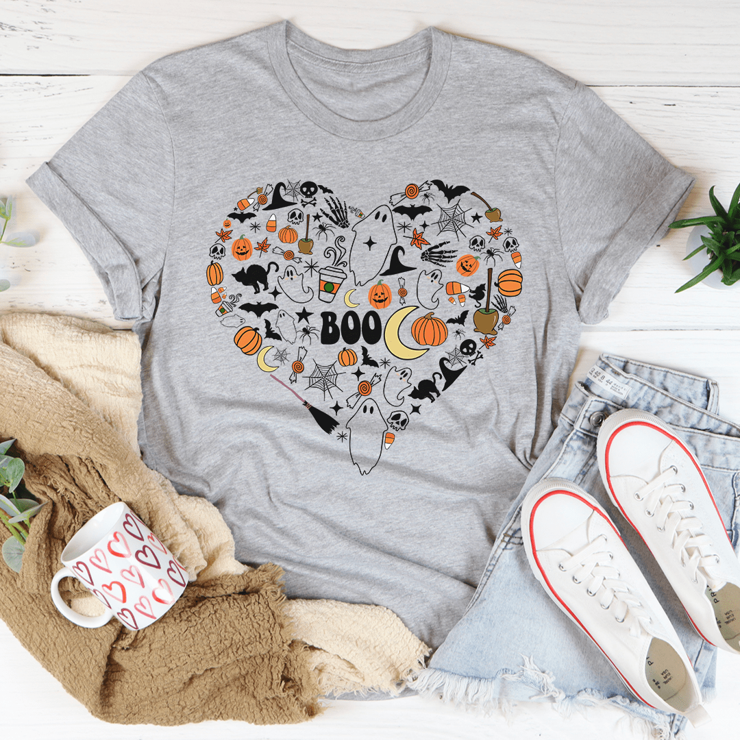 Camiseta con garabatos de Love Halloween