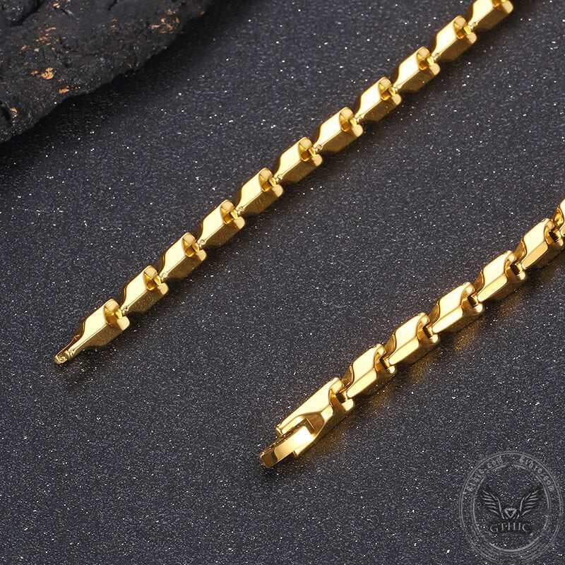 Collar de acero inoxidable con cadena de hueso de dragón mecánico