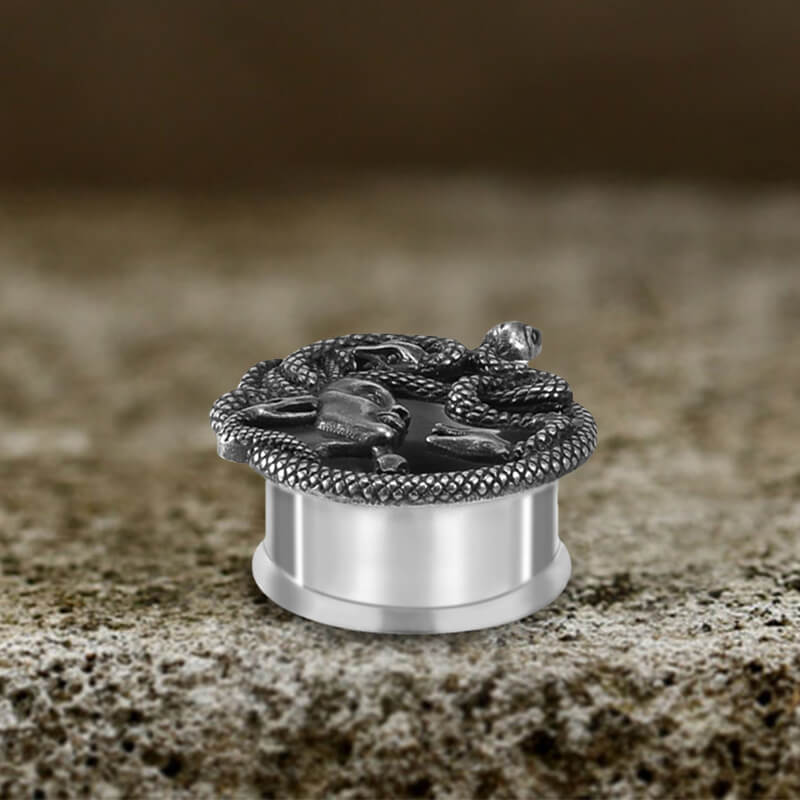 Dilatadores de oreja de acero inoxidable Medusa