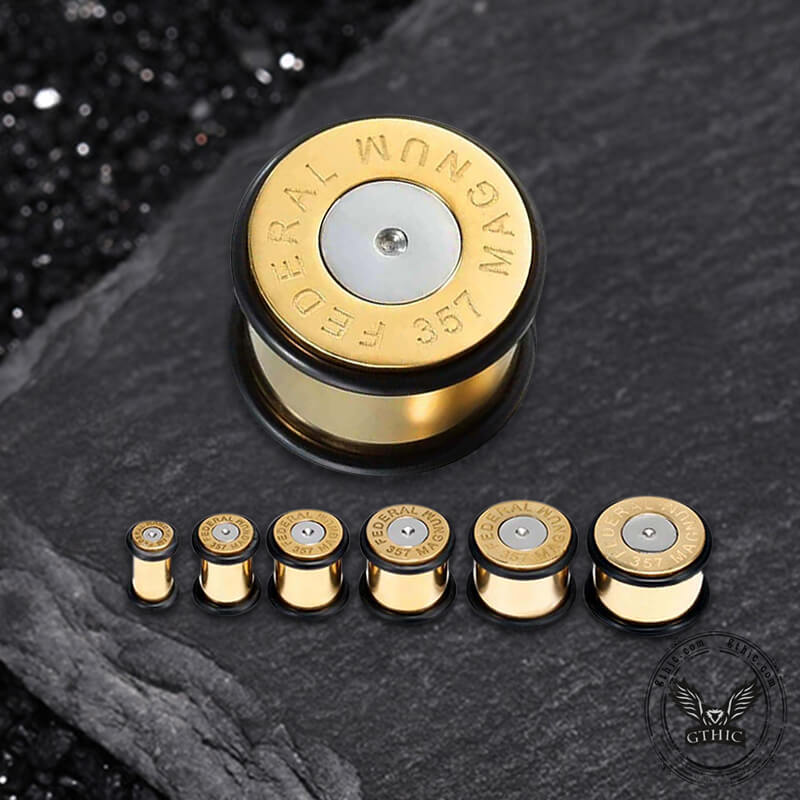 Dilatación de oreja de acero inoxidable redonda minimalista