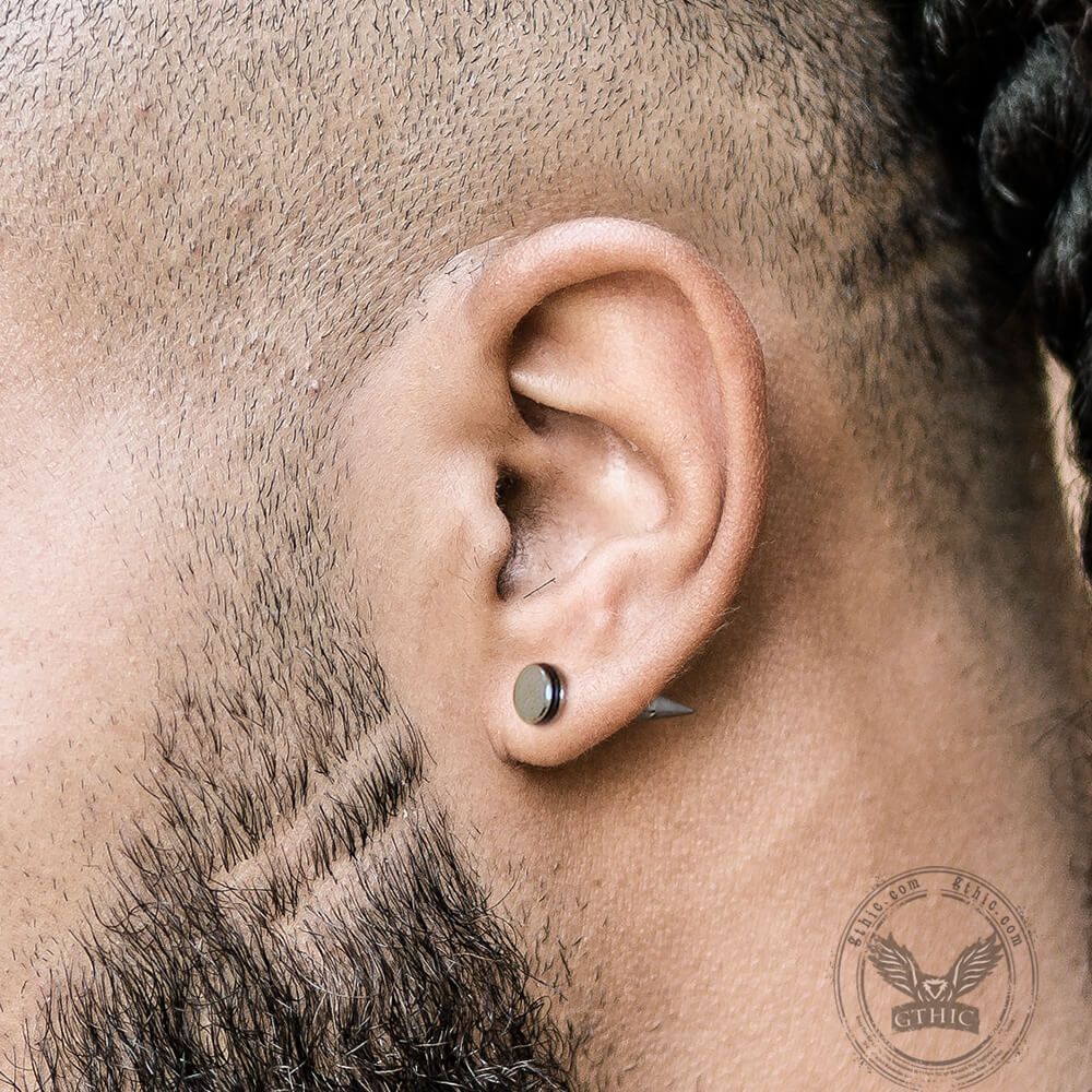 Pendientes cónicos minimalistas de acero inoxidable