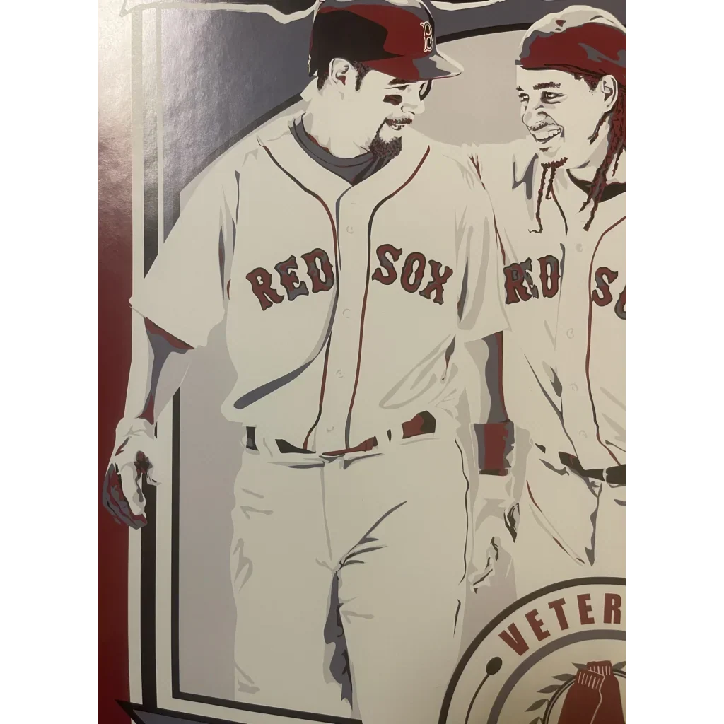 Rare Boston Red Sox 2008 MLB Dunkin Poster with Legendary Players