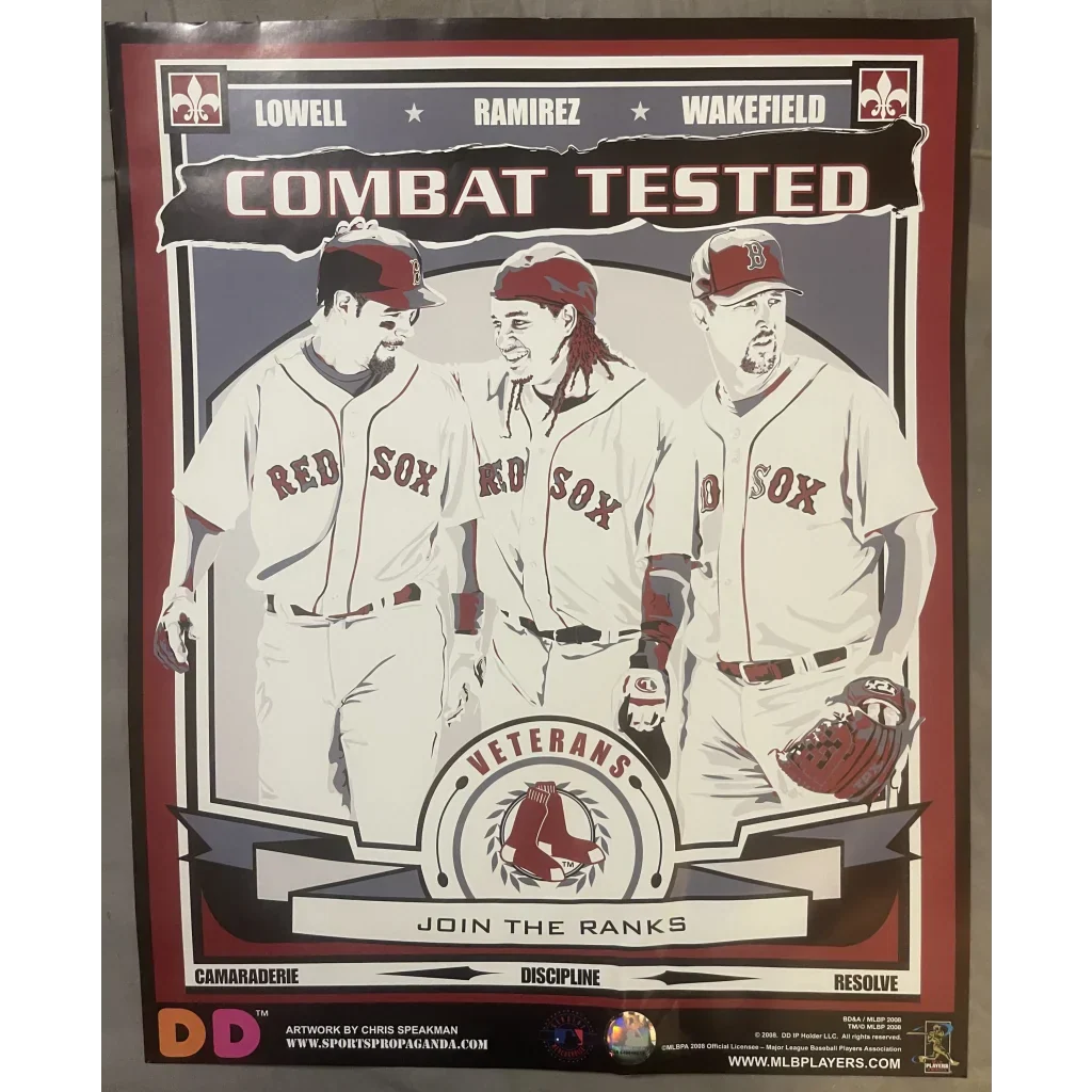 Rare Boston Red Sox 2008 MLB Dunkin Poster with Legendary Players
