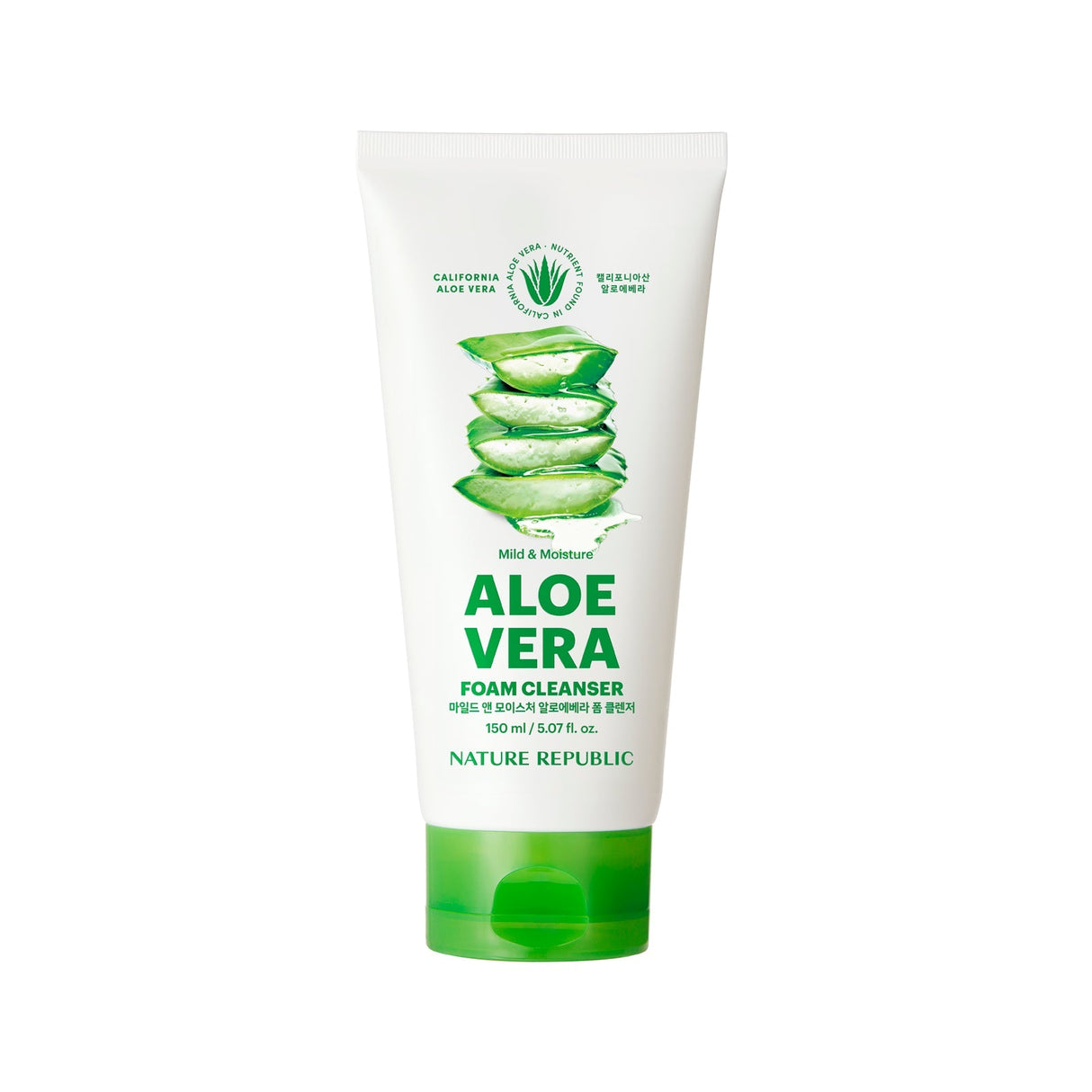 Limpiador en espuma de aloe vera suave e hidratante