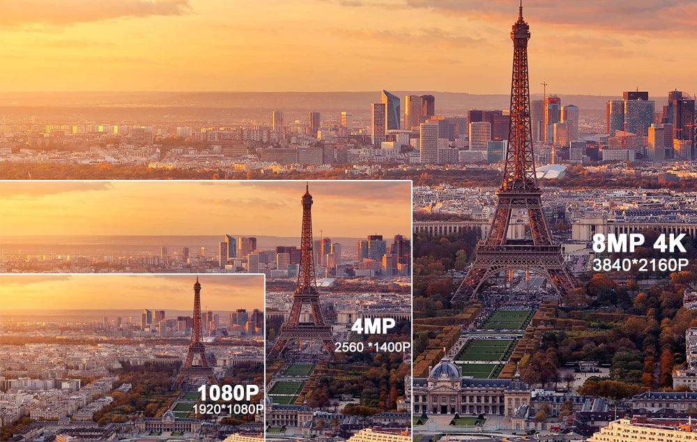 8MP IP Camera: Crystal Clear 4K Resolution, Enhanced Audio, Night Vision