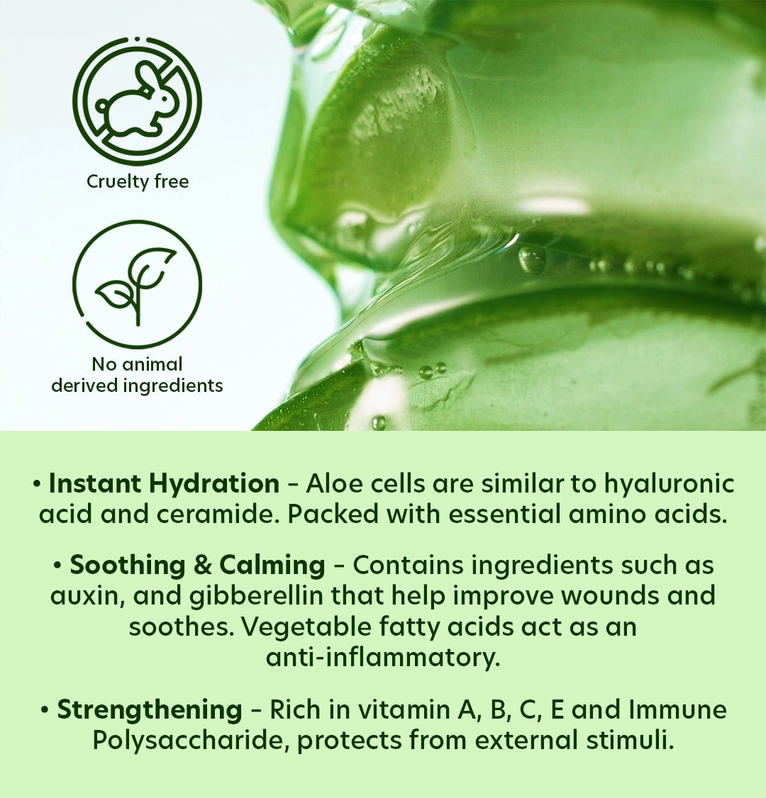 Limpiador en espuma de aloe vera suave e hidratante